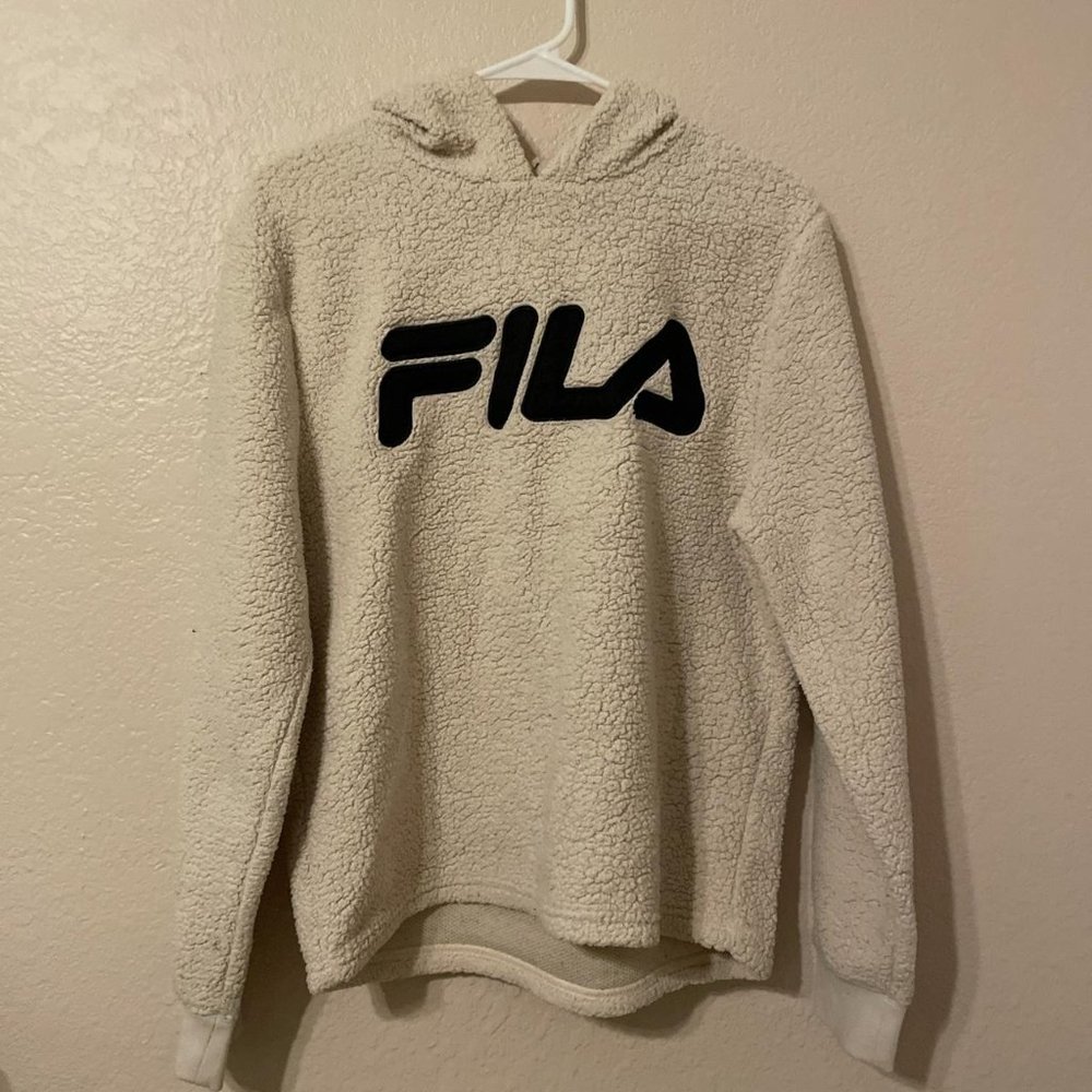 FILA bear fuzzy hoodie